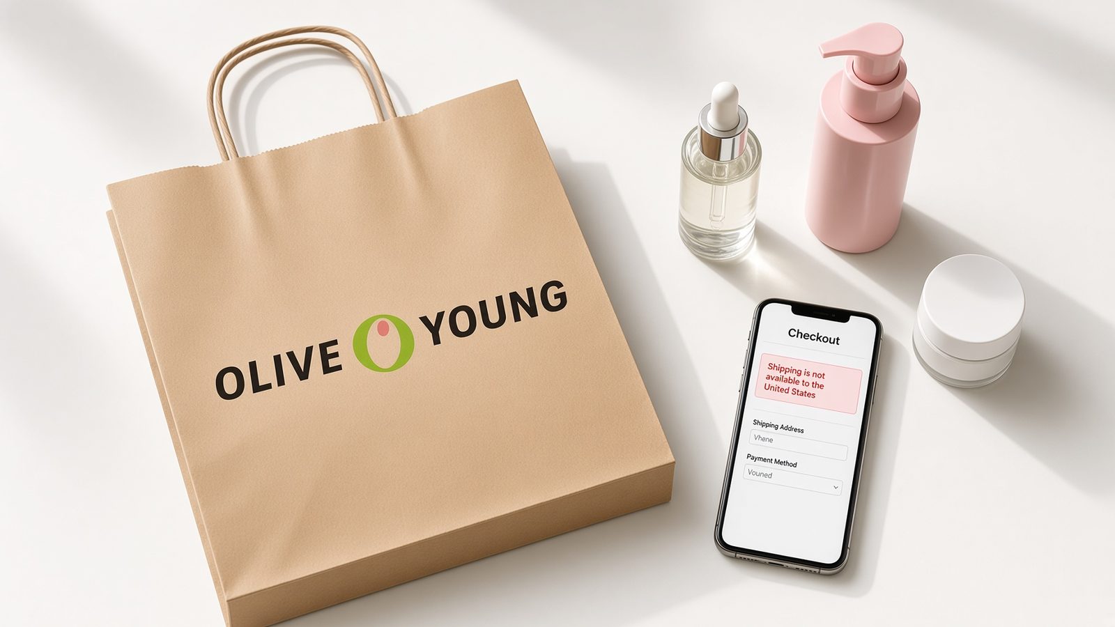 Olive Young blocked US shipping